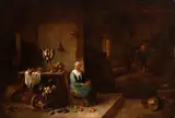David Teniers Il Giovane, Interior of a peasant dwelling, Oil on canvas