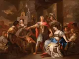 Apelles paints Campaspe in the presence of Alexander the Great by Francesco Solimena, The painting is a high-quality version of Francesco Solimena's successful composition, offered Nov 2025