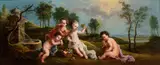 Jan Anton Garemijn, A frolic of Putti, Oil on canvas