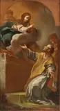 Antonio González Velázquez, Mystic Vision of Saint Filippo Neri, The painting is a fine quality coeval replica of a composition of the same subject by Corrado Giaquinto