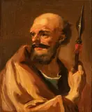 Sebastiano Ricci, Saint Thaddeus the apostle, The painting bears an old brush inscription on the reverse of the canvas: "SEBASTIANO RICCI P[...]T.".
