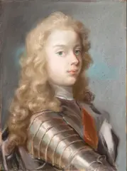 François-Hubert Drouais, Portrait of a Young Man in Armour, The canvas bears a printed inscription on the reverse: "N°.