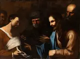 Gregorio Preti, Christ heals the hydropic, Questa tela inedita rappresenta uno dei miracoli di Gesù meno frequentati dalla pittura del Seicento: la guarigione