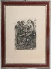 Untitled, multiple on paper by Angelo Canevari, framed, offered Nov 2025