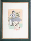 Domenico Purificato, The schoolboy, multiple on paper, 169/125 signed. State of preservation: good.