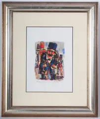 Franz Borghese, Untitled, with dedication in frame. State of preservation: excellent