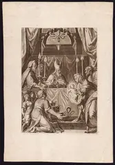 Cornelis Cort, La Presentazione al Tempio da Federico Zuccaro, Bulino
