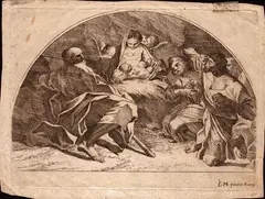 Natività by Carlo Maratti, Incisione di un anonimo artista italiano della fine del XVII secolo, offered Jul 2025