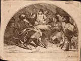 Carlo Maratti, Natività, Incisione di un anonimo artista italiano della fine del XVII secolo