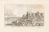 Israel Silvestre, L'Hotel de Monsieur le Duc de Luynesa Paris, etching. Molto bella impressione on paper vergata. Con cornice