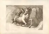 Richard Collin, Leo et Equus, da Johachim von Sandrart. etching