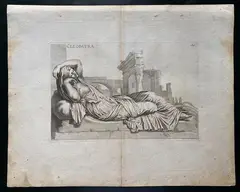 Richard Collin, Cleopatra, da Johachim von Sandrart. etching