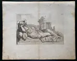 Richard Collin, Cleopatra, da Johachim von Sandrart. etching