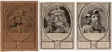 Cornelis Visscher, Teodorico | Teodorico II | Teodorico VI, Lotto di tre ritratti da Pieter Soutman. Bulino