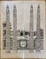 Pieter Mortier I, Obeliscus Barberinus | Obeliscus Lateranensis, lotto di due incisioni. etching