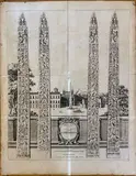 Pieter Mortier I, Obeliscus Barberinus | Obeliscus Lateranensis, lotto di due incisioni. etching