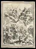 Giovanni Antonio Lorenzini, La gloria del Poeta, etching and bulino;