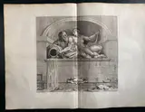 Bernard Picart, Fleuve accompagné d'une Nayade, peint dans le fond d'une niche à l'entrée de l'Escalier, etching and bulino