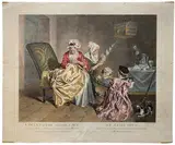 Charles Dupuis, L'Occupation selon l'age, after Antoine Watteau, Etching