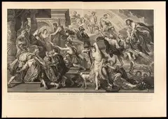 Jean-Marc Nattier, L'Apotheose d'Henri IV et la Regenece de la Reine, bulino and etching