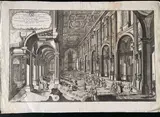 Veduta interiore dell'antico tempio patriarchale di S. Giovanni in Laterano by Pietro Paolo Girelli, etching and bulino, offered Jul 2025