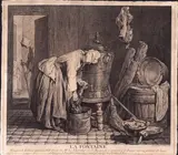 Charles Nicolas Cochin, La Fontaine, etching and bulino