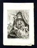 Johann Georg Merz, L'Amoureux Guerrier, etching;
