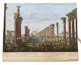 Thomas Bowles III, The remains of the great Temple in Palmira seen from the west, etching