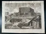Jean Barbault, Veduta del Palazzo di Caprarola, etching