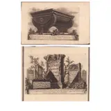 Labrum aegyptiacum porphyreticum... | Nonnulla monumenta sepulcralia... by Giovanni Battista Piranesi, lotto di due incisioni. etching, offered Jul 2025