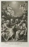 Jakob Frey, Fathers of the Church Disputing the Dogma of the Immaculate Conception, after Guido Reni, Etching