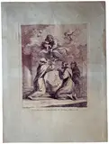 Francesco Bartolozzi, The Apparition of the Virgin to Three Saints, after Guercino, Etching