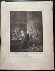 Jacques Aliamet, Arrivée au Sabat | Depart pour le Sabat, lotto di due incisioni. etching and bulino