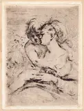 Dominique Vivant Denon, Donna con bambino, etching