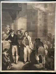 William Ward, Scena di un porto, da Henry Singleton, Mezzatinta