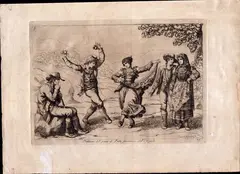 Bartolomeo Pinelli, Costumi del paese di Preta, provincia dell'Aquila, etching