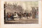 Antoine-Jean-Baptiste Thomas, Les chevaux de course prêts a partir, lithograph