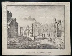 Rudolf Müller, Veduta di Pompei, lithograph