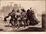 Félix Bracquemond, Ils s'en allaient, dodelinant de la tête et barytonnant du cul (Rabelais), etching