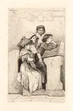 Antonio Piccinni, Lezione a scuola, 1872, etching