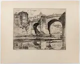 Georges Gobo, Un ponte, etching