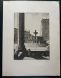 Laurenzio Laurenzi, Fonte Maggiore, 1932, etching
