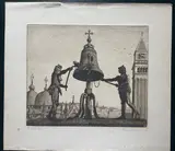 Laurenzio Laurenzi, Torre dell'orologio - Venezia | Venezia | Pavia, 1929, lotto di tre incisioni. etching