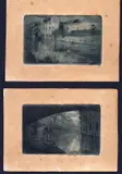 Guglielmo Baldassini, Milano – San Marco | Milano – Via Vallone, lotto di due incisioni. etching and acquatinta ad inchiostro blu