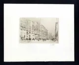 William Walcott, New York City, Park Avenue, incisione a puntasecca