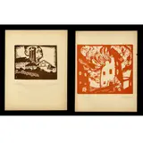 Giorgio Wenter Marini, Incendio |Trento - Castel Valer (Tassullo), Xilografia