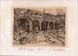 Luigi Bartolini, Fonte lunga, etching on chine-collé