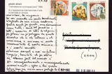 Getulio Alviani, Senza titolo, collage on cartolina