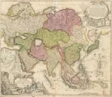Johann Baptist Homann, Asiae Recentissima, bulino and etching