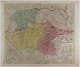 Matthäus Seutter, Archiducatus Austriae inferioris accuratissima tabula, 1720, etching and bulino